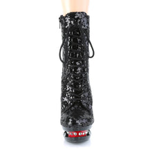 Load image into Gallery viewer, Tacones Pleaser BLONDIE-R-1020 Negro Sequins Rojo
