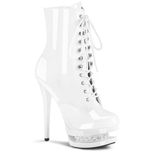 Cargar imagen en el visor de la galería, Tacones Pleaser BLONDIE-R-1020 Blanco Charol
