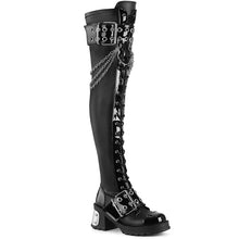 Load image into Gallery viewer, Botas (Over the Knee) Demonia BRATTY-304 Negro Stretch Piel vegana
