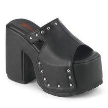 Load image into Gallery viewer, Sandalias Demonia CAMEL-109 Negro Piel vegana
