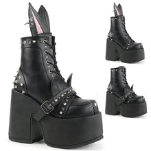 Carregar imagem no visualizador da galeria, Botines Demonia CAMEL-202 Negro Piel vegana
