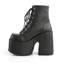 Load image into Gallery viewer, Botines Demonia CAMEL-203 Negro Piel vegana
