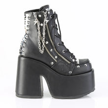 Load image into Gallery viewer, Botines Demonia CAMEL-208 Negro Piel vegana
