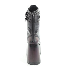 Load image into Gallery viewer, Demonia CAMEL-250 Boots - Black-Burgundy Rub-Off Vegan Leather
