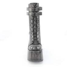 Load image into Gallery viewer, Demonia CAMEL-250 Boots - Black-Silver Rub-Off Vegan Leather
