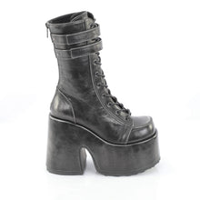 Load image into Gallery viewer, Demonia CAMEL-250 Boots - Black-Silver Rub-Off Vegan Leather
