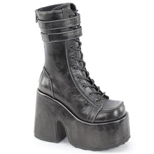 Load image into Gallery viewer, Demonia CAMEL-250 Boots - Black-Silver Rub-Off Vegan Leather

