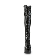 Load image into Gallery viewer, Botas (Over the Knee) Demonia CAMEL-300 Negro Str Pat

