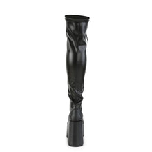 Load image into Gallery viewer, Botas (Over the Knee) Demonia CAMEL-300 Negro Str Piel vegana
