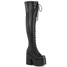 Load image into Gallery viewer, Botas (Over the Knee) Demonia CAMEL-300 Negro Str Piel vegana
