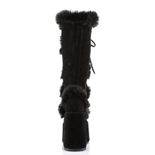 Load image into Gallery viewer, Botas Demonia CAMEL-311 Negro Ante vegano

