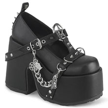 Load image into Gallery viewer, Zapatos con plataforma Demonia CAMEL-33 Negro Piel vegana
