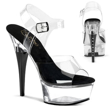 Cargar imagen en el visor de la galería, Tacones Pleaser CAPTIVA-608 Transparente Negro
