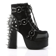 Load image into Gallery viewer, Botines Demonia CHARADE-100 Negro Piel vegana-Suede
