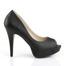 Load image into Gallery viewer, Tacones Pleaser Pink Label CHLOE-01 Negro Piel Sintética
