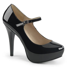 Load image into Gallery viewer, Tacones Pleaser Pink Label CHLOE-02 Negro Charol
