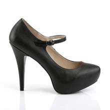 Load image into Gallery viewer, Tacones Pleaser Pink Label CHLOE-02 Negro Piel Sintética
