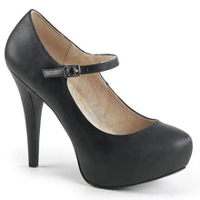 Load image into Gallery viewer, Tacones Pleaser Pink Label CHLOE-02 Negro Piel Sintética
