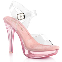 Carregar imagem no visualizador da galeria, Sapatos de salto alto Fabulicious COCKTAIL-508 - Transparente e rosa / Rosa translúcido
