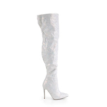 Cargar imagen en el visor de la galería, Tacones Pleaser COURTLY-3015 Blanco Purpurina
