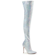 Cargar imagen en el visor de la galería, Tacones Pleaser COURTLY-3015 Blanco Purpurina
