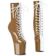 Load image into Gallery viewer, Tacones Pleaser CRAZE-1040TT Taupe Blanco Charol
