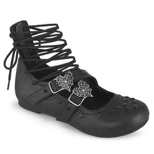 Cargar imagen en el visor de la galería, Zapatos planos Demonia DAISY-11 Negro Piel vegana
