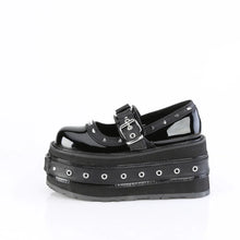 Load image into Gallery viewer, Zapatos con plataforma Demonia DAMNED-20 Negro Pat-Piel vegana
