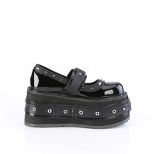 Load image into Gallery viewer, Zapatos con plataforma Demonia DAMNED-20 Negro Pat-Piel vegana
