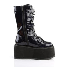 Load image into Gallery viewer, Botas Demonia DAMNED-225 Negro Hologram Piel vegana
