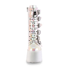 Load image into Gallery viewer, Botas Demonia DAMNED-225 Pearl Iridescent Piel vegana
