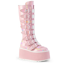 Load image into Gallery viewer, Botas Demonia DAMNED-318 B. Rosa Holo Pat
