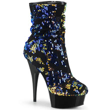 Cargar imagen en el visor de la galería, Tacones Pleaser DELIGHT-1004 Azul Iridescent Sequins
