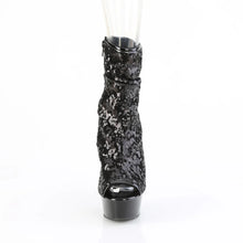 Cargar imagen en el visor de la galería, Tacones Pleaser DELIGHT-1008SQ Negro Sequins Mate
