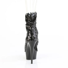 Cargar imagen en el visor de la galería, Tacones Pleaser DELIGHT-1008SQ Negro Sequins Mate
