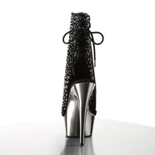Load image into Gallery viewer, Tacones Pleaser DELIGHT-1018RS Negro Velvet Pewter
