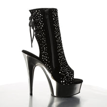 Load image into Gallery viewer, Tacones Pleaser DELIGHT-1018RS Negro Velvet Pewter
