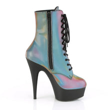 Carregar imagem no visualizador da galeria, Tacones Pleaser DELIGHT-1020REFL Rainbow Reflective Negro
