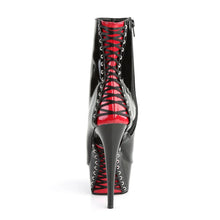 Carregar imagem no visualizador da galeria, Tacones Pleaser DELIGHT-1025 Negro Rojo Charol
