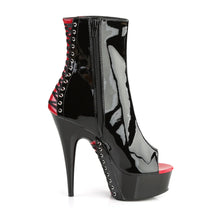 Carregar imagem no visualizador da galeria, Tacones Pleaser DELIGHT-1025 Negro Rojo Charol
