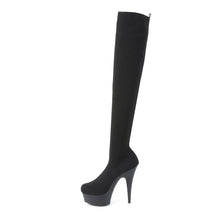 Cargar imagen en el visor de la galería, Tacones Pleaser DELIGHT-3002-1 Negro Stretch Knit
