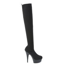 Cargar imagen en el visor de la galería, Tacones Pleaser DELIGHT-3002-1 Negro Stretch Knit
