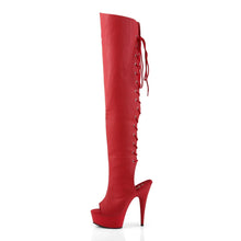 Cargar imagen en el visor de la galería, Tacones Pleaser DELIGHT-3019 Rojo Piel Sintética

