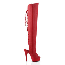 Cargar imagen en el visor de la galería, Tacones Pleaser DELIGHT-3019 Rojo Piel Sintética
