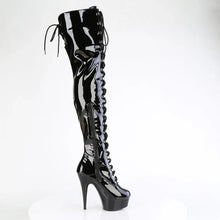 Cargar imagen en el visor de la galería, Tacones Pleaser DELIGHT-3022 Negro Str Charol
