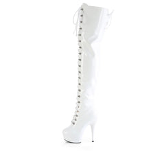 Cargar imagen en el visor de la galería, Tacones Pleaser DELIGHT-3022 Blanco Str Charol
