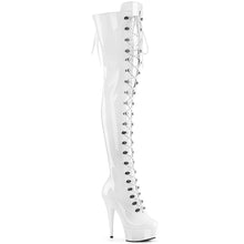 Cargar imagen en el visor de la galería, Tacones Pleaser DELIGHT-3022 Blanco Str Charol
