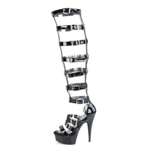 Cargar imagen en el visor de la galería, Tacones Pleaser DELIGHT-600-46 Negro Charol
