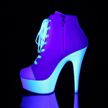 Cargar imagen en el visor de la galería, Tacones Pleaser DELIGHT-600SK-02 Rosa Canvas Neon
