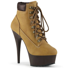 Cargar imagen en el visor de la galería, Tacones Pleaser DELIGHT-600TL-02 Tan Nubuck Piel
